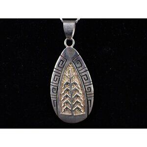 Richard Begay Navajo Sterling Tree of Life on Liquid Silver Chain